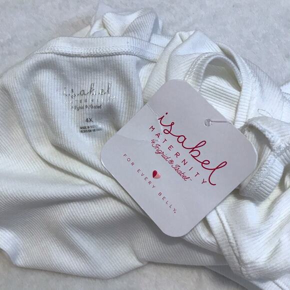 Isabel Maternity NWT White Tank Top Women 4X - Picture 8 of 9